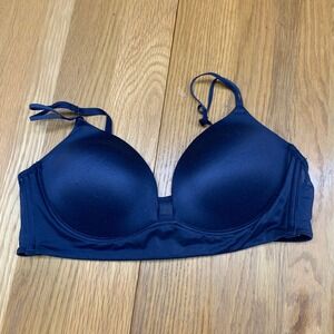 Maidenform Navy Blue Full Coverage T-shirt Bra Convertible Strap Size 38B DM1137